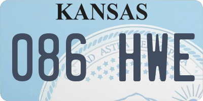 KS license plate 086HWE