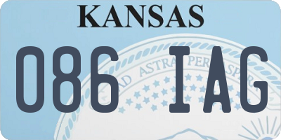 KS license plate 086IAG