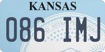 KS license plate 086IMJ