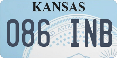 KS license plate 086INB