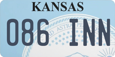 KS license plate 086INN