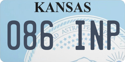 KS license plate 086INP