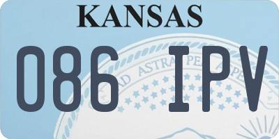 KS license plate 086IPV