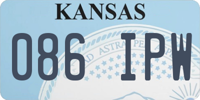 KS license plate 086IPW