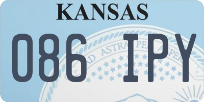 KS license plate 086IPY