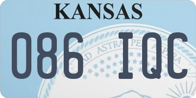 KS license plate 086IQC