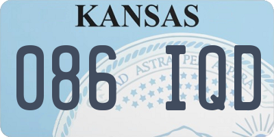 KS license plate 086IQD