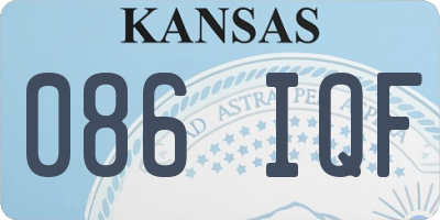 KS license plate 086IQF