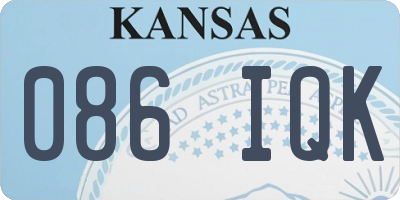 KS license plate 086IQK