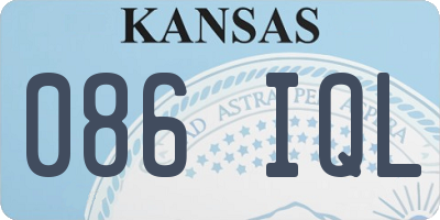 KS license plate 086IQL