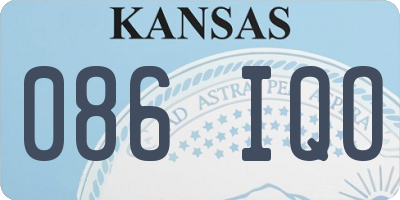 KS license plate 086IQO