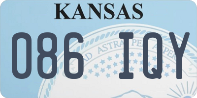 KS license plate 086IQY