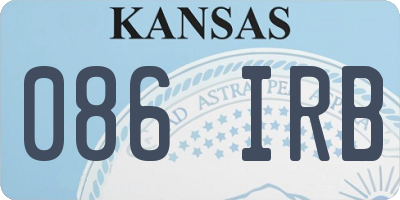 KS license plate 086IRB