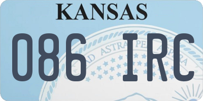 KS license plate 086IRC