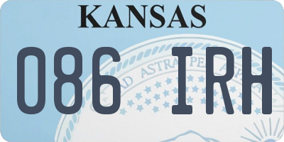 KS license plate 086IRH