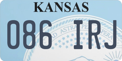 KS license plate 086IRJ
