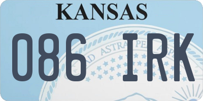 KS license plate 086IRK