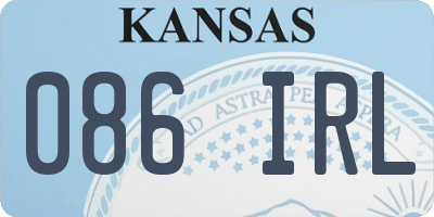 KS license plate 086IRL