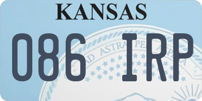 KS license plate 086IRP