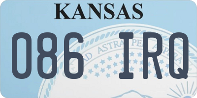 KS license plate 086IRQ
