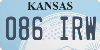 KS license plate 086IRW