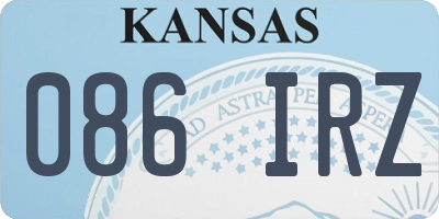KS license plate 086IRZ