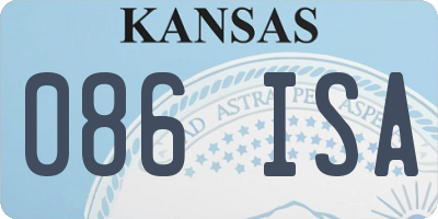 KS license plate 086ISA