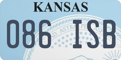 KS license plate 086ISB