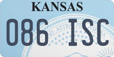 KS license plate 086ISC