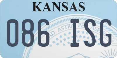 KS license plate 086ISG