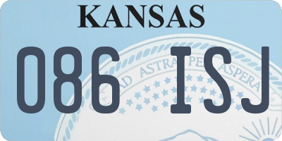 KS license plate 086ISJ