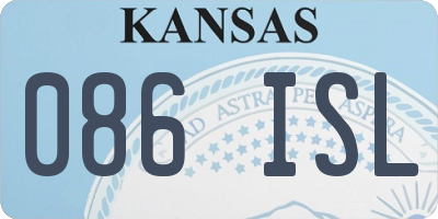KS license plate 086ISL