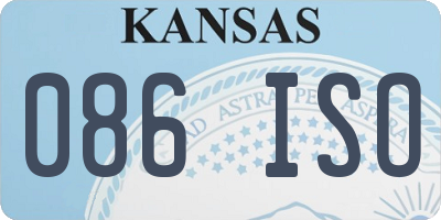 KS license plate 086ISO