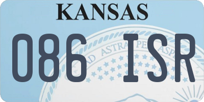 KS license plate 086ISR