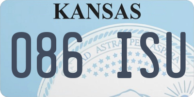 KS license plate 086ISU