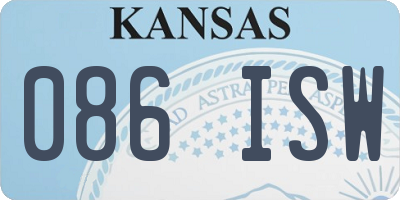 KS license plate 086ISW