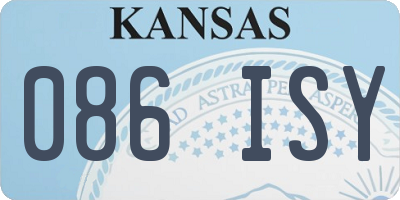KS license plate 086ISY