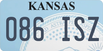 KS license plate 086ISZ