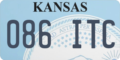 KS license plate 086ITC