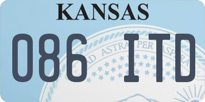 KS license plate 086ITD