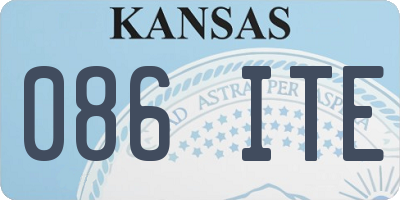 KS license plate 086ITE