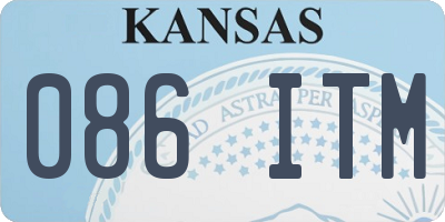 KS license plate 086ITM