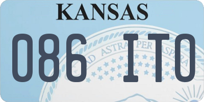 KS license plate 086ITO