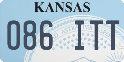 KS license plate 086ITT