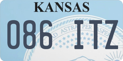 KS license plate 086ITZ