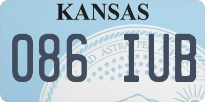 KS license plate 086IUB