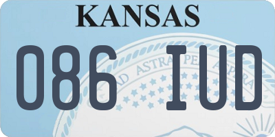 KS license plate 086IUD