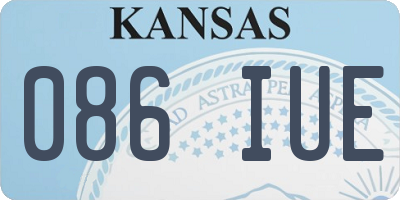 KS license plate 086IUE