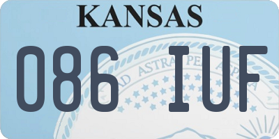 KS license plate 086IUF
