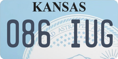 KS license plate 086IUG